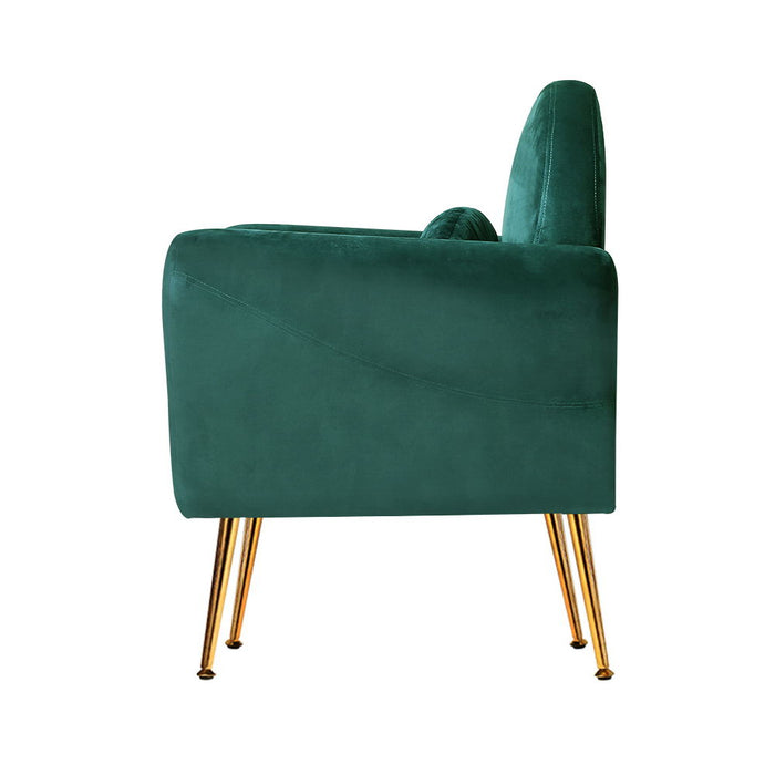 Armchair Lounge Chair Accent Armchairs Chairs Sofa Green Cushion Velvet