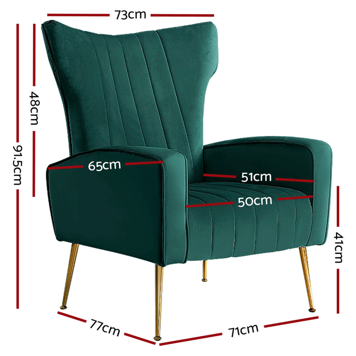 Armchair Lounge Chairs Accent Armchairs Chair Velvet Sofa Green Seat