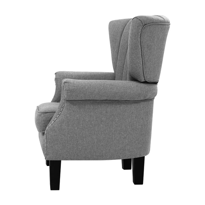 Upholstered Fabric Armchair Accent Tub Chairs Modern seat Sofa Lounge Grey