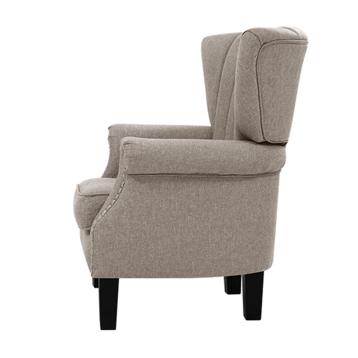 Armchair Lounge Chair Accent Chairs Armchairs Fabric Single Sofa Beige