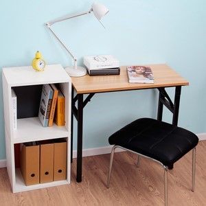 Sturdy and Heavy Duty Foldable Office Computer Desk (Teak, 80cm)