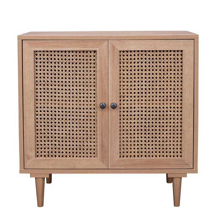 Rattan Hallway Table With 2 Doors