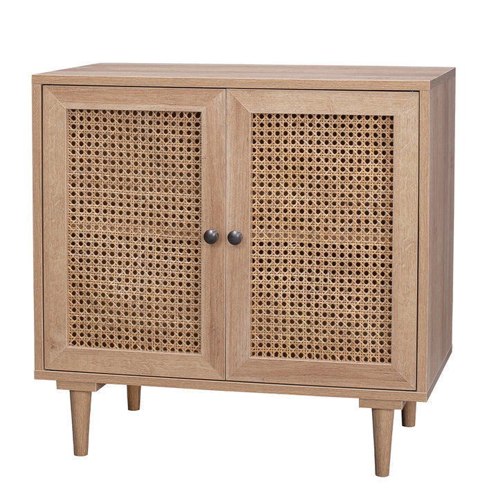 Rattan Hallway Table With 2 Doors