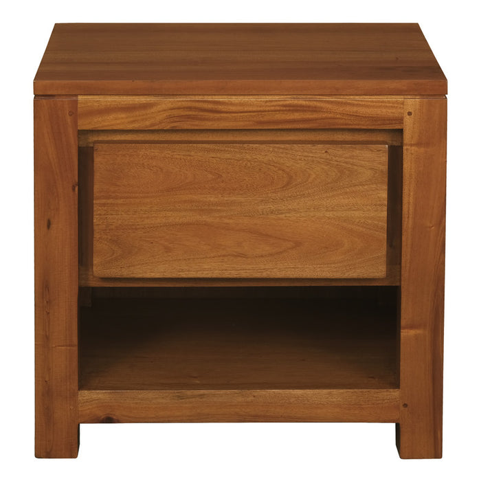 Ivy 1 Drawer Bedside Table (Light Pecan)