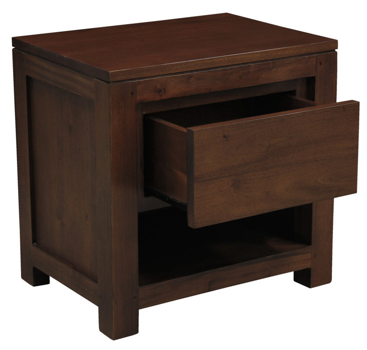 Ivy 1 Drawer Bedside Table (Mahogany)