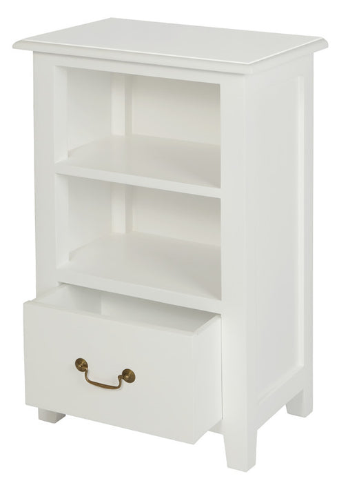 Tasmania 1 Drawer Lamp Table (White)