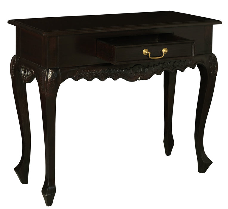 Sierra Carved 1 Drawer Sofa Table (Chocolate)