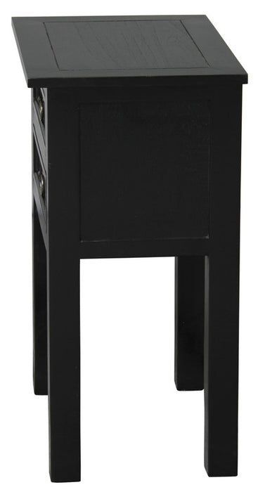 Elliot 2 Drawer Lamp Table (Black)