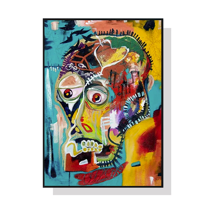 50cmx70cm Pop Art Head Black Frame Canvas Wall Art