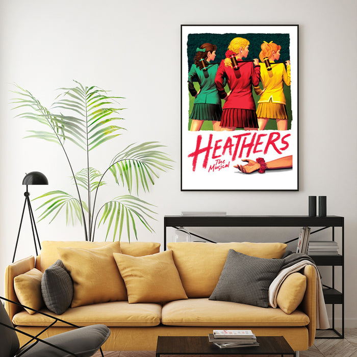 70cmx100cm Heathers The Musical Black Frame Canvas Wall Art