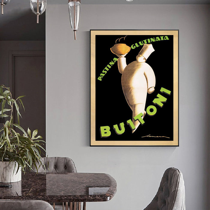 50cmx70cm Buitoni Black Frame Canvas Wall Art