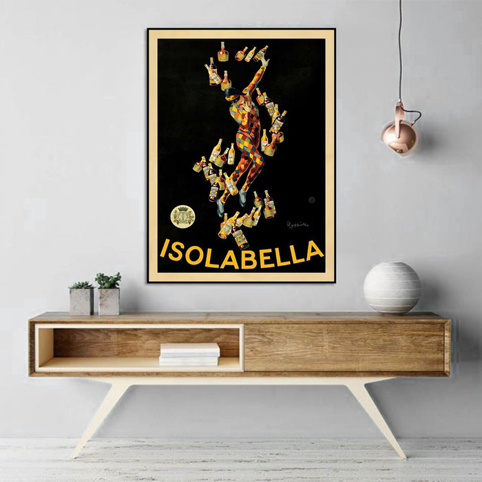 70cmx100cm Isolabella Black Frame Canvas Wall Art