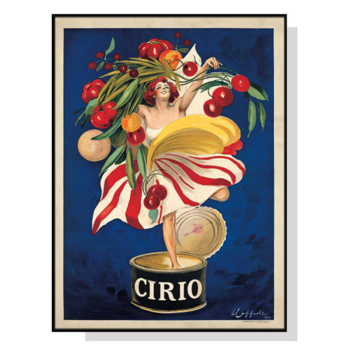 60cmx90cm Cirio By Leonetto Cappiello Black Frame Canvas Wall Art