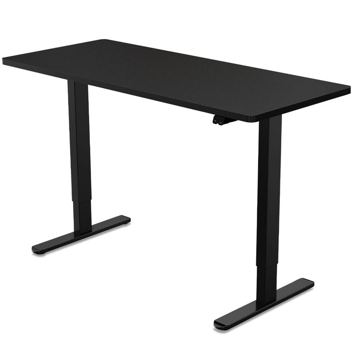 Sit Stand Standing Desk, 120x60cm, 72-118cm Height Adjustable, 70kg Load, Black/Black Frame