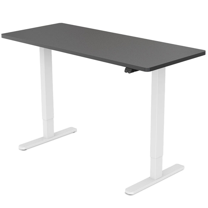 Sit Stand Standing Desk, 120x60cm, 72-118cm Height Adjustable, 70kg Load, Black style/White Frame