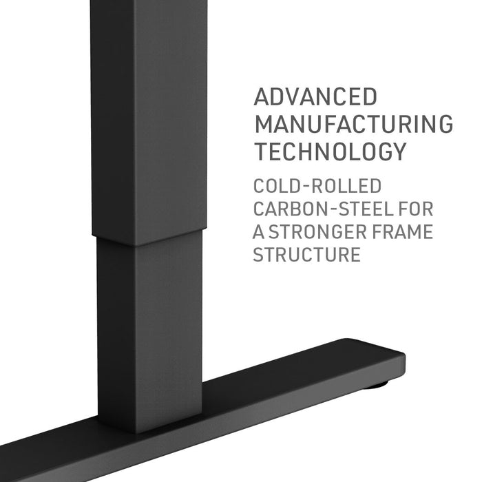 Sit To Stand Up Standing Desk, 120x60cm, 72-118cm Electric Height Adjustable, 70kg Rated, Oak Style/Black Frame