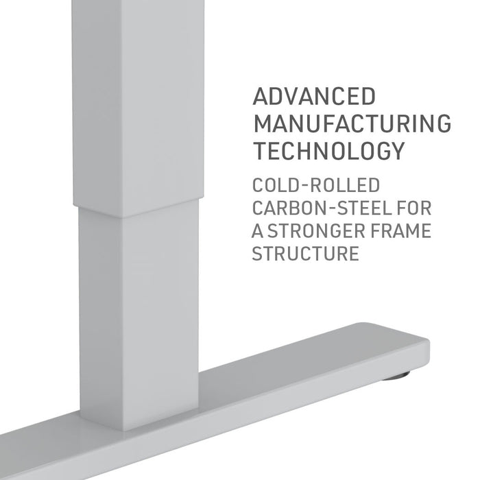 Sit To Stand Up Standing Desk, 120x60cm, 72-118cm Electric Height Adjustable, 70kg Load, Oak Style/Silver Frame