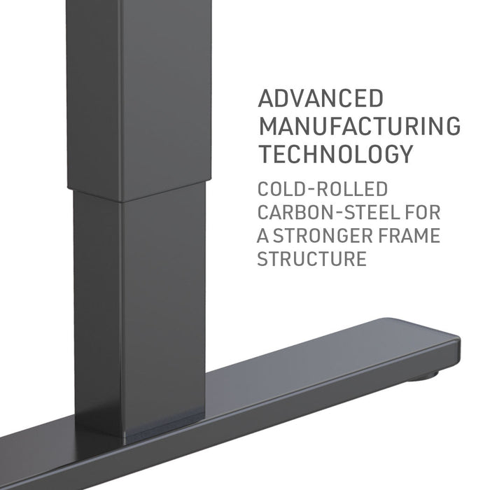 Sit To Stand Up Standing Desk, 120x60cm, 72-118cm Electric Height Adjustable, 70kg Load, Walnut Style/Black Frame