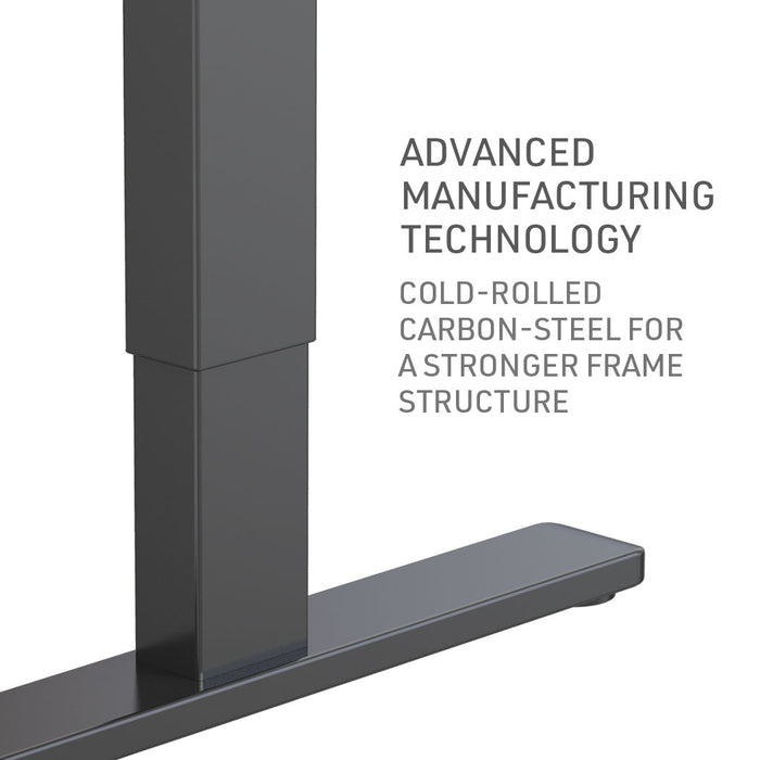 Sit To Stand Up Standing Desk, 140x60cm, 72-118cm Electric Height Adjustable, 70kg Load, White Oak Style/Black Frame