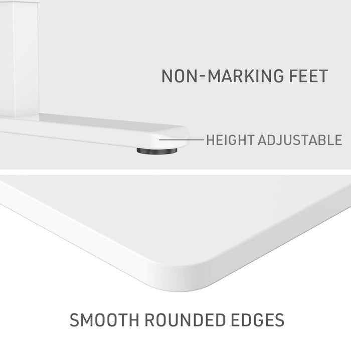 Sit To Stand Up Standing Desk, 120x60cm, 72-118cm Electric Height Adjustable, 70kg Load, Light Oak Style/White Frame