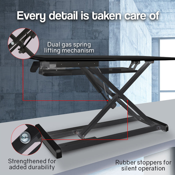 83cm Desk Riser Office Shelf Standup Sit Stand Height Adjustable Standing