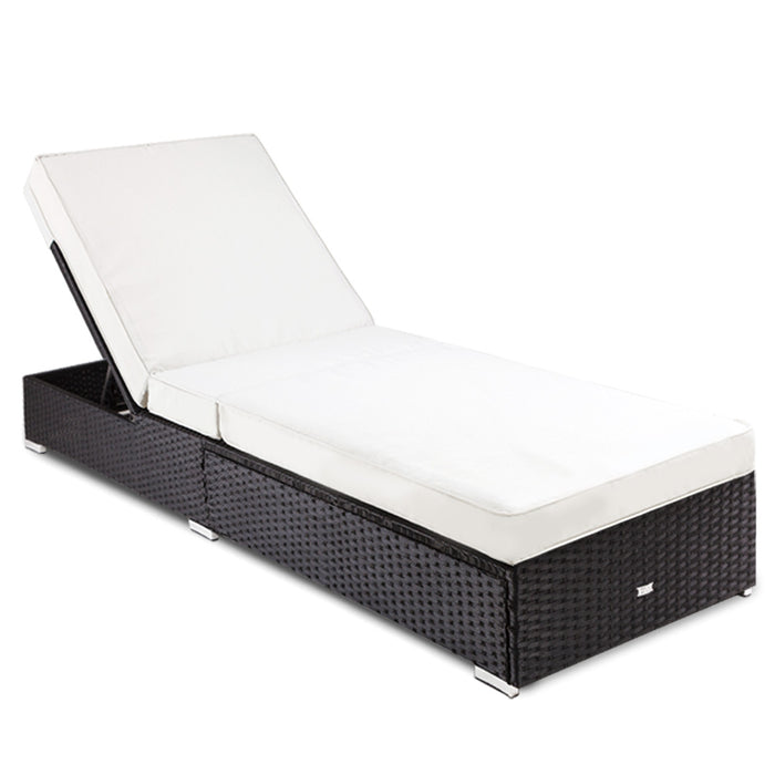 RATTAN Wicker Premium Outdoor Sun Lounge Pool Furniture Bed