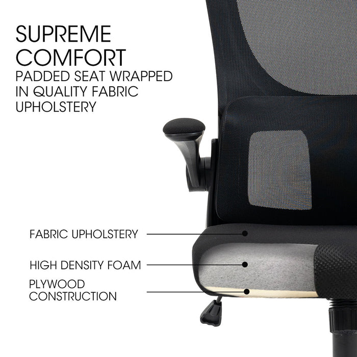 Ergonomic Mesh Office Chair Computer Seat Adjustable Recline, Black