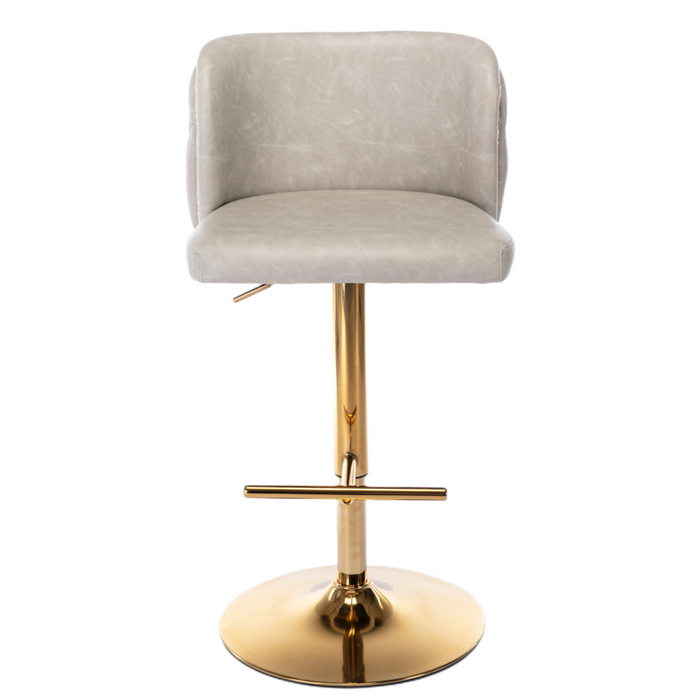 Golden Swivel Bar Stools Beige - Set of 2