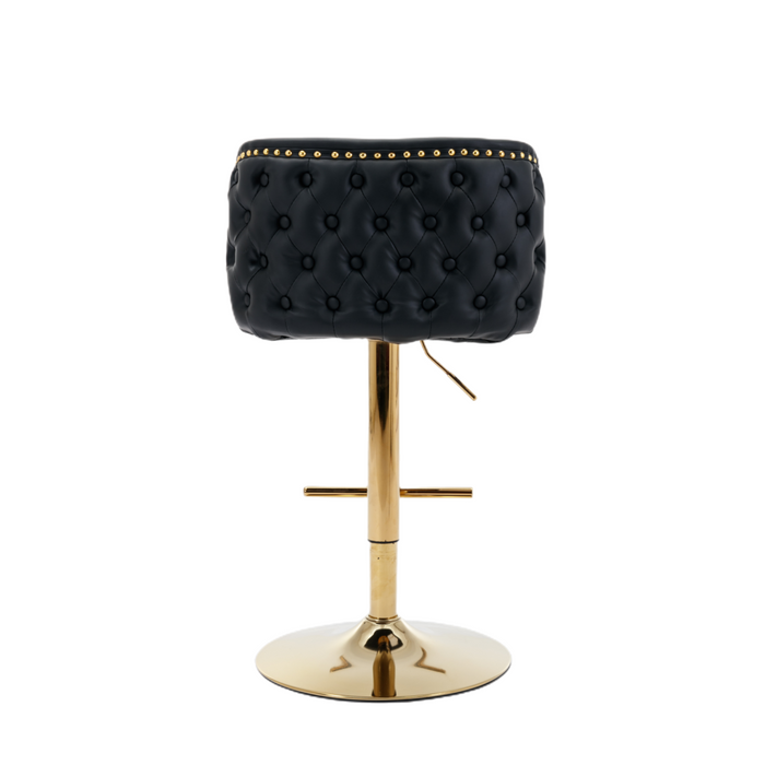 Golden Swivel Bar Stools Black - Set of 2