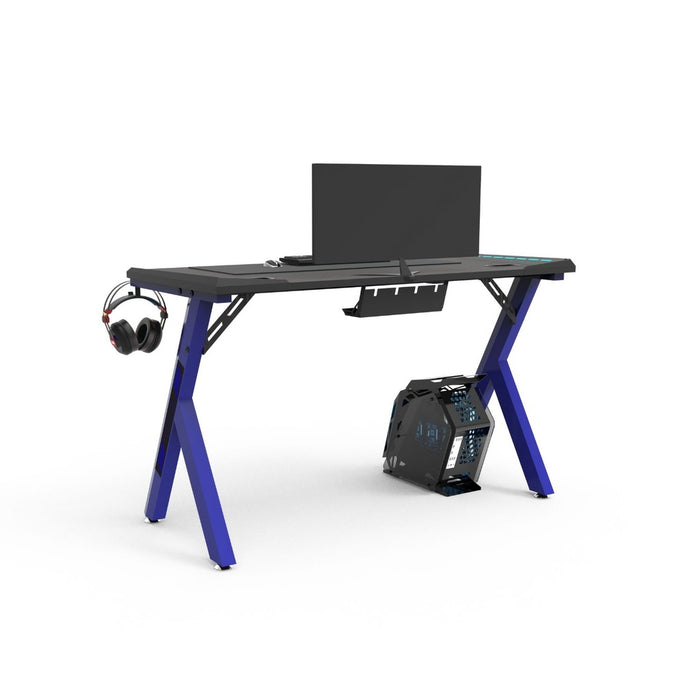 RGB Gaming Desk Y Shape Blue 140cm EK-GD-103-AL