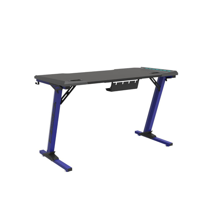 RGB Gaming Desk Z Shape Blue 140cm EK-GD-108-AL