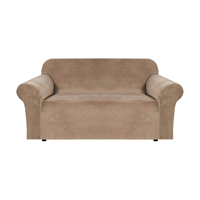 GOMINIMO Velvet Sofa Cover 2 Seater (Blush Brown) HM-SF-105-RD