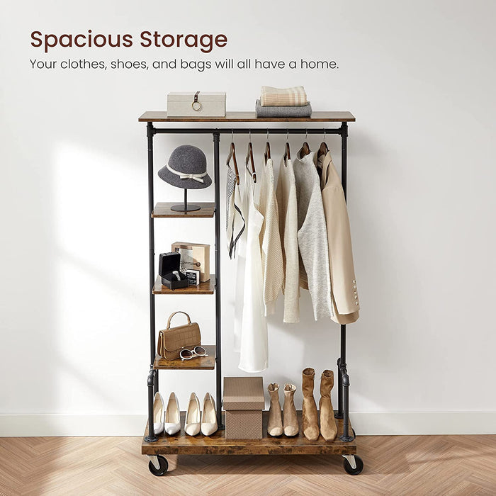 Clothes Rack Rustic Brown