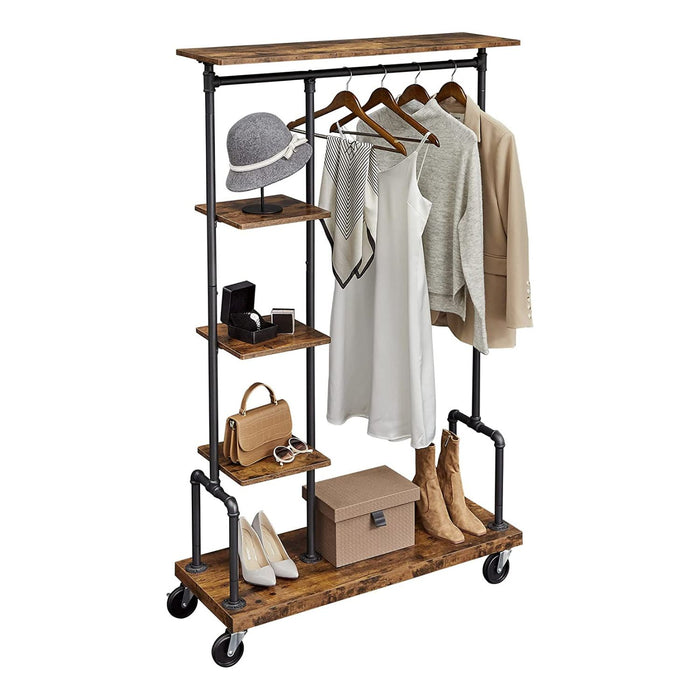 Clothes Rack Rustic Brown