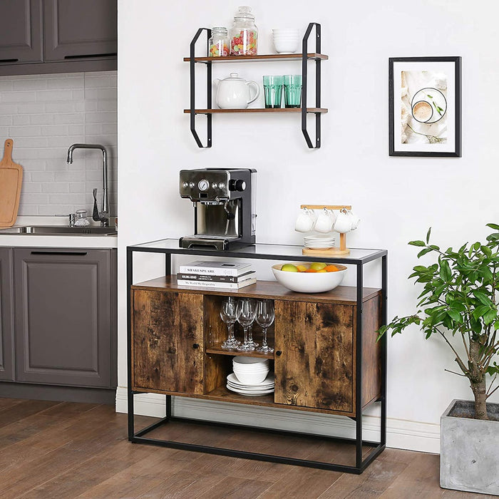 Sideboard Rustic Brown and Black LSC014B01