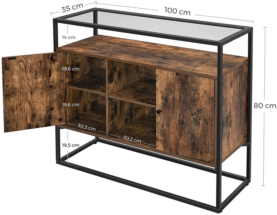 Sideboard Rustic Brown and Black LSC014B01