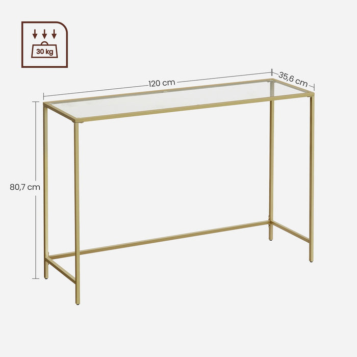 Console Table Tempered Glass Gold LGT036A01