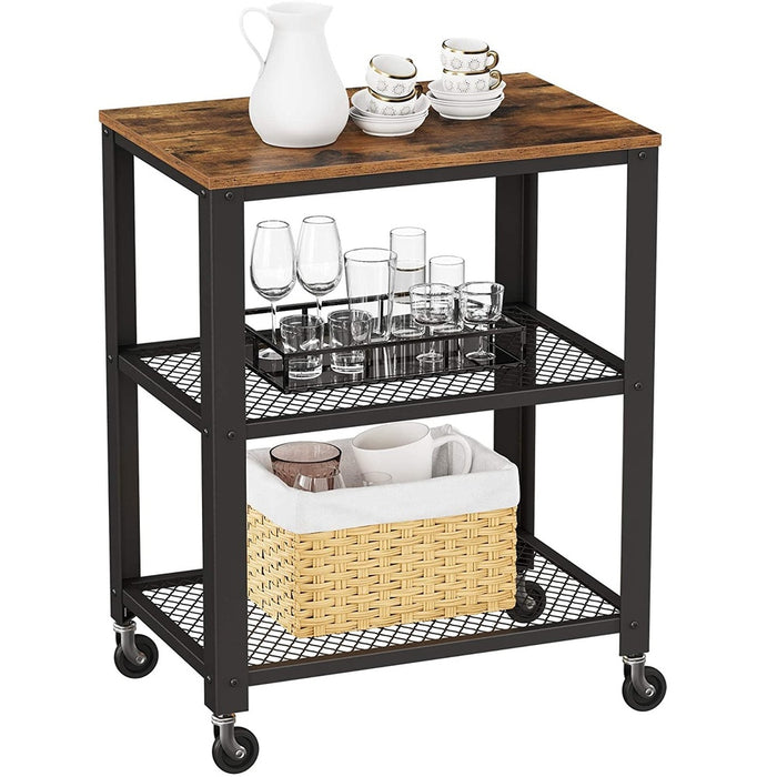 Serving Cart Trolley Rustic Brown LRC78X