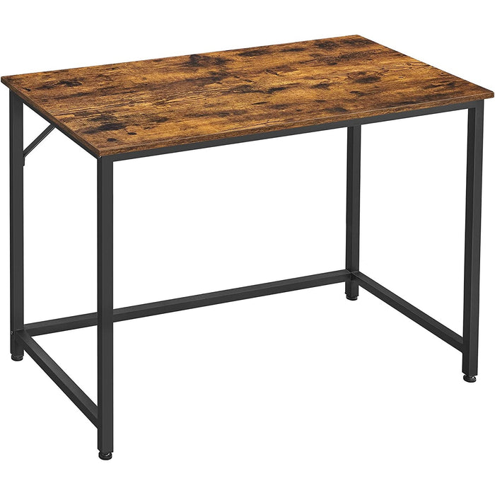 Computer Desk Rustic Brown and Black