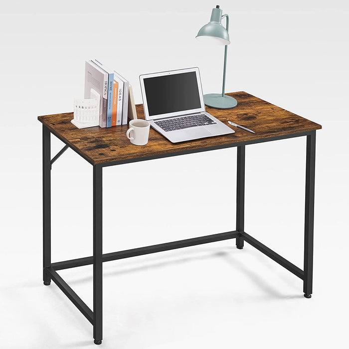 Computer Desk Rustic Brown and Black