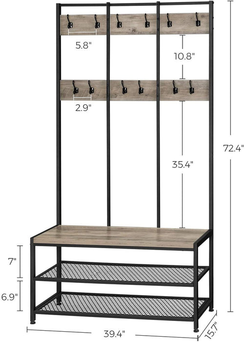 Clothes Rack 184cm Greige HSR086B02