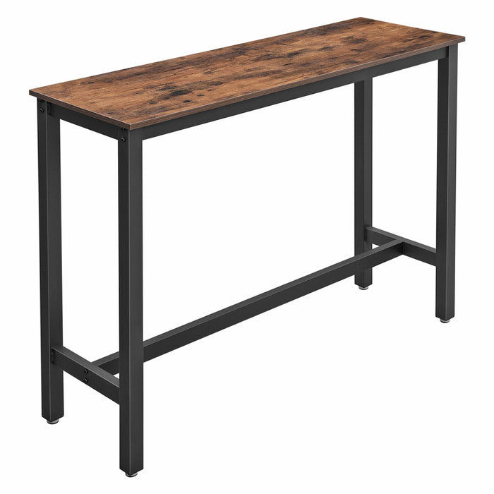 Bar Table 120cm Rustic Brown and Black LBT12X