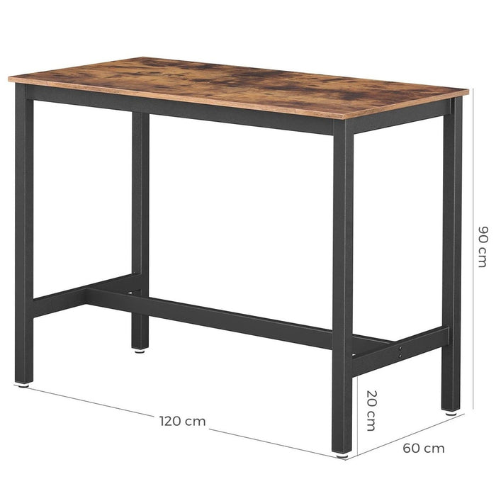 Bar Table Industrial Kitchen Table Dining Table With Solid Metal Frame