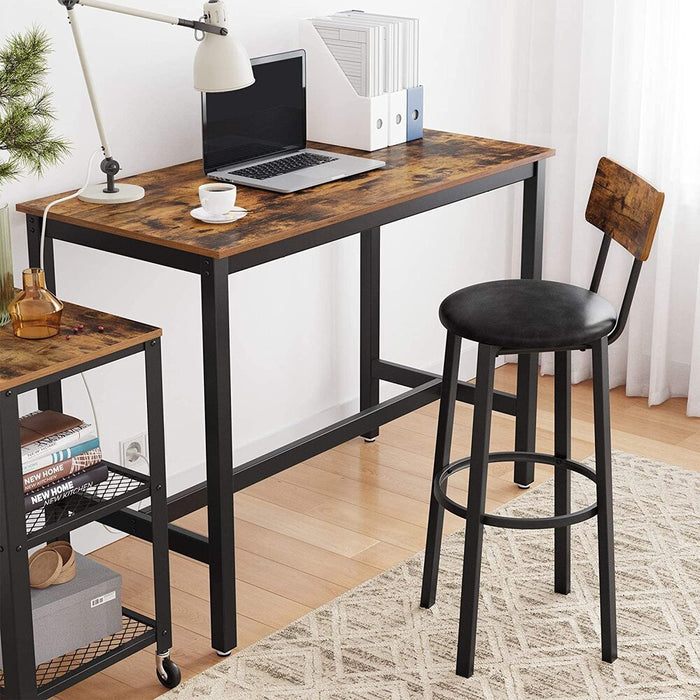 Bar Table Industrial Kitchen Table Dining Table With Solid Metal Frame