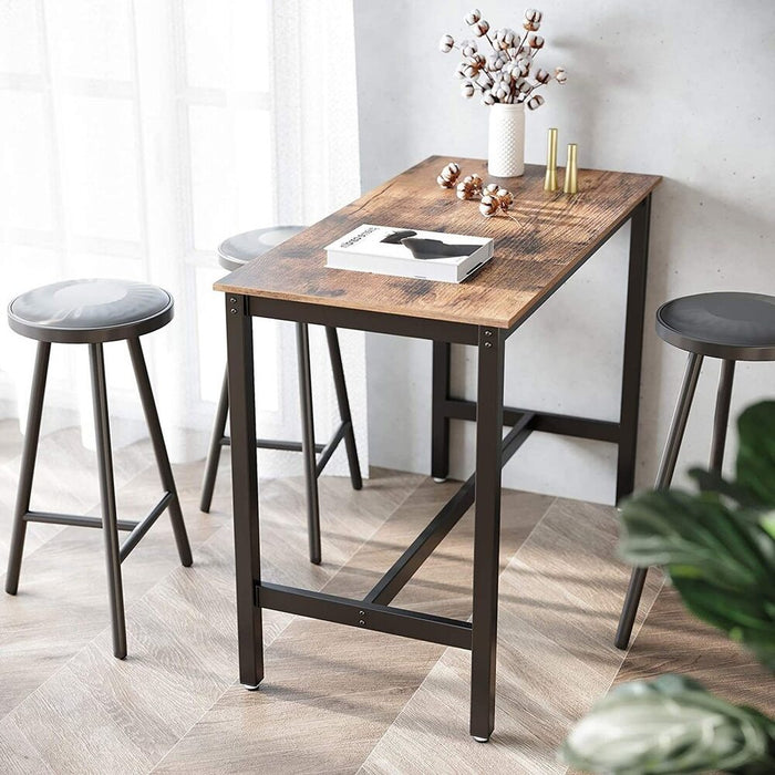 Bar Table Industrial Kitchen Table Dining Table With Solid Metal Frame