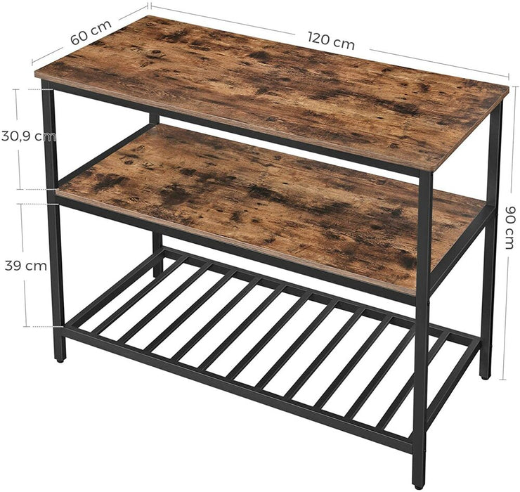 Kitchen Shelf Rustic Brown and Black KKI01BX