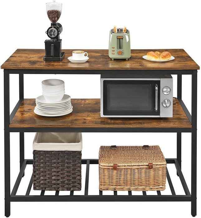 Kitchen Shelf Rustic Brown and Black KKI01BX