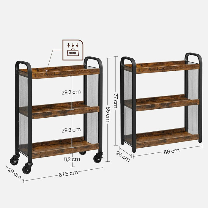 Utility Cart Rustic Brown LRC66BX