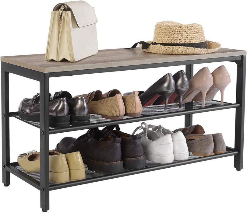 Shoe Rack 3 Tier Greige LBS73MB