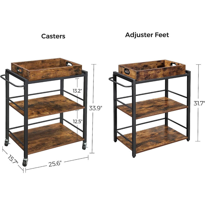 Utility Cart Rustic Brown